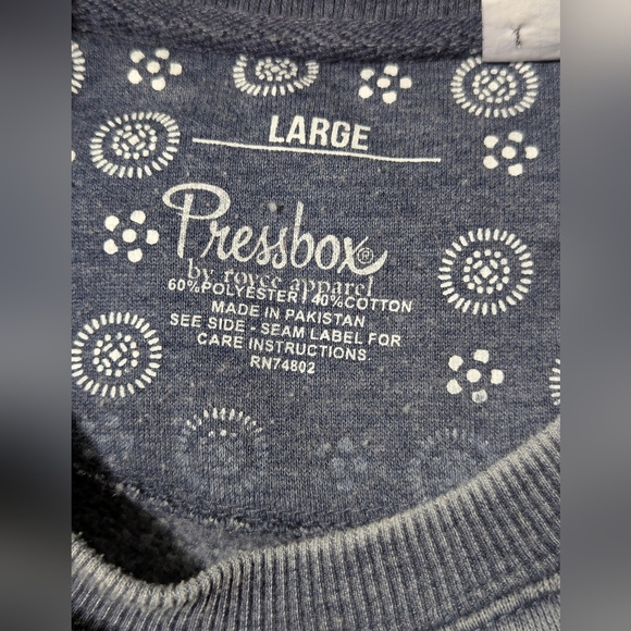 Auburn Tigers Pressbox Sweatshirt w/Pockets Distressed Blue Size L - Picture 4 of 7